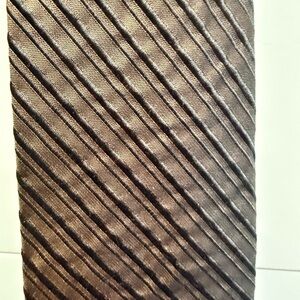 Classic Brown Textured Diagonal Stripe Tie - Men's Accessory